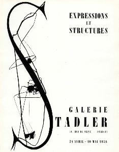 [Collectif] EXPRESSIONS ET STRUCTURES - Texte de Michel Tapi. Plaquette d'exposition de la Galerie Stadler (1956)