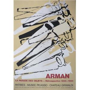 [ARMAN] LA PARADE DES OBJETS. Rétrospective 1955-1983 - Arman. Affiche d'exposition (Musée Picasso-Château Grimaldi, 1983)