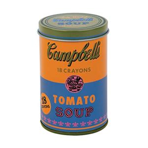 ANDY WARHOL SOUP CAN - Boîte de 18 crayons de couleur (modèle orange) 