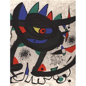 [MIRO] MIRÓ. Paintings, Gouaches, SOBRETEIXIMS, Sculpture, Etchings (lithographie) - Catalogue d'exposition Pierre Matisse Gallery (1973)