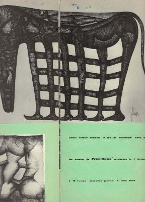 [DEUX] FRED DEUX. Dessins - Texte de Geneviève Bonnefoi. Catalogue d'exposition (Daniel Cordier, 1962)