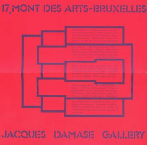[DENNY] ROBYN DENNY - Annonce du vernissage d'une exposition à la Jacques Damase Gallery (Bruxelles, 1975)