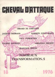CHEVAL D'ATTAQUE. Numéro 18, 1976 - Gérard de Cortanze, Jacques Roubaud et Collectif