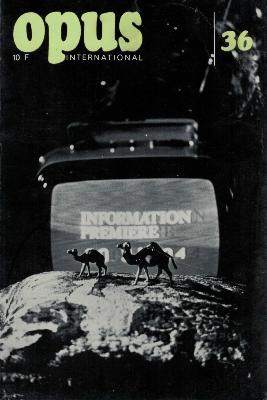 OPUS INTERNATIONAL, n°36 (juin 1972) - Couverture de C. GUERIN, C. SCHULTZ, M. RAYSSE