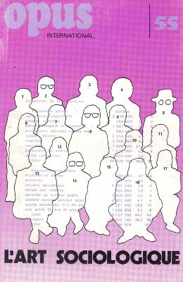 OPUS INTERNATIONAL, n°55 (avril 1975) - L'Art sociologique