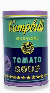 [WARHOL] ANDY WARHOL SOUP CAMPBELL'S CAN - Bote de 18 crayons de couleur (modle violet)