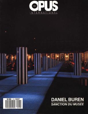 [BUREN] OPUS INTERNATIONAL, n°113 (avril-mai 1989) - Daniel Buren (couv. D. BUREN)
