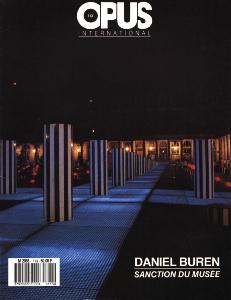 [BUREN] OPUS INTERNATIONAL, n113 (avril-mai 1989) - Daniel Buren (couv. D. BUREN)