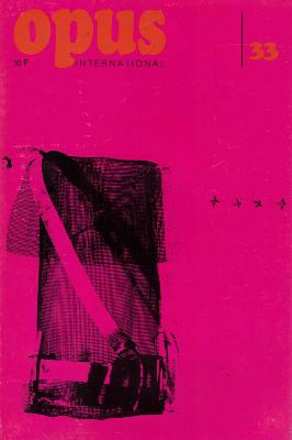 OPUS INTERNATIONAL, n°33 (mars 1972) - Couverture d'après CANIARIS