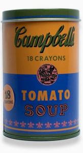 [WARHOL] ANDY WARHOL SOUP CAMPBELL'S CAN - Bote de 18 crayons de couleur (modle orange) 