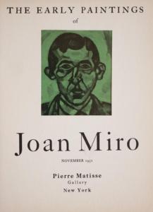 [MIRO] THE EARLY PAINTINGS OF JOAN MIRÓ - Catalogue d'exposition Pierre Matisse Gallery (1951)
