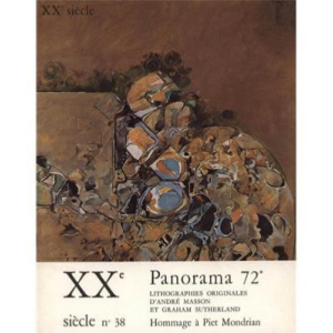 [MONDRIAN] PANORAMA 72*. Lithographies originales d'Andr Masson et Graham Sutherland. Hommage  Piet Mondrian - XXme Sicle, n38, Juin 1972