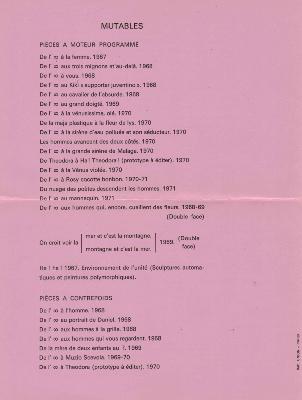 [BARBIERI] EUGENIO BARBIERI. Mutables - Catalogue d'exposition de la Galerie Stadler (1971)