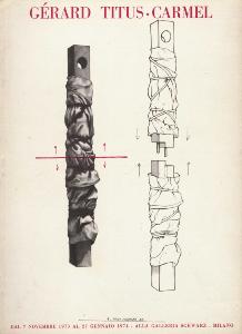 [TITUS-CARMEL] GERARD TITUS-CARMEL. La stratégie du dessin - Tommaso Trini. Catalogue d'exposition (Galleria Schwarz, 1974)