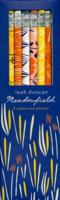 MEADOWFIELD PENCIL SET. 8 Patterned Pencils - Boîte de 8 crayons créés par Leah Duncan 