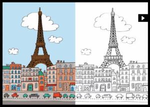 MON CAHIER DE COLORIAGE A PARIS/The Paris Coloring Book - Isabelle Chemin