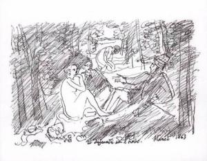 [BRASILIER] VISITES. Dessins - André Brasilier. Texte de Lydia Harambourg