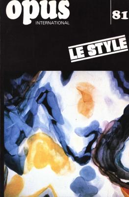 OPUS INTERNATIONAL, n°81 (été 1981) - Le Style (couv. de A. BABER)