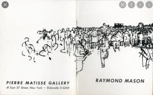 [MASON] RAYMOND MASON - Texte d'Yves Bonnefoy. Catalogue d'exposition Pierre Matisse Gallery (New York, sans date)