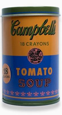 ANDY WARHOL SOUP CAN - Boîte de 18 crayons de couleur (modèle orange) 