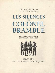 [MAUROIS] LES SILENCES DU COLONEL BRAMBLE - André Maurois. Eaux-fortes de Berthommé SAINT-ANDRÉ